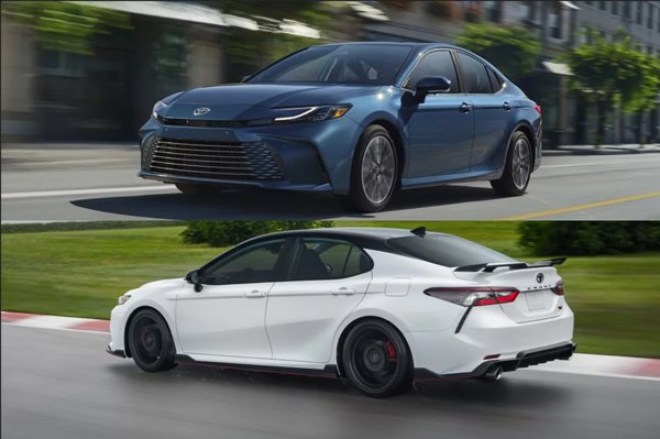 ▲上图为大改款Toyota Camry,下图为Toyota Camry TRD。