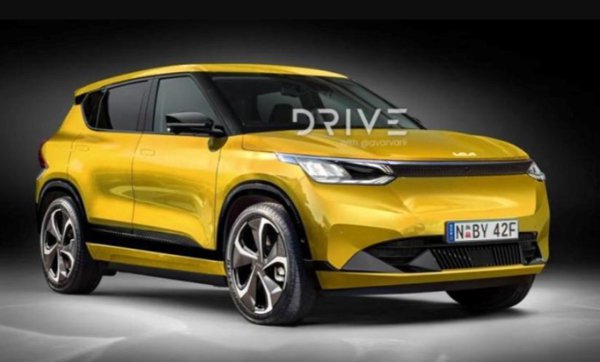 ▲外媒释出EV4预想图,结合EV9与EV6设计元素。