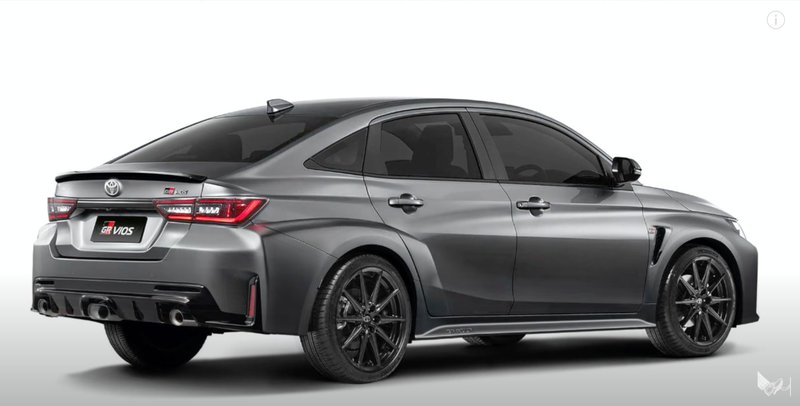 ▲Toyota Vios Hybrid将具备GR Sport外观套件,整体看来运动化氛围十足。图为预想图。