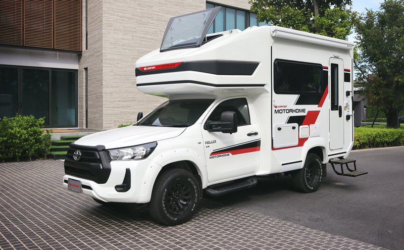 ▲泰国Carryboy露营车制造商以Hilux Champ为基础打造全新露营车。