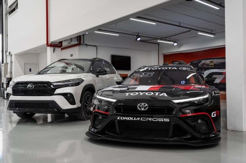 ▲Toyota GR改装的Corolla Cross赛车，车型明显更加低趴。