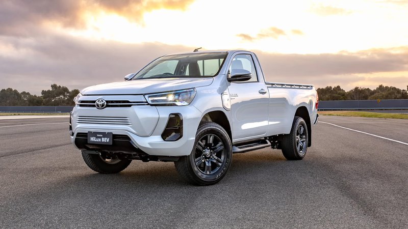 ▲图为Hilux EV纯电货卡原型车。