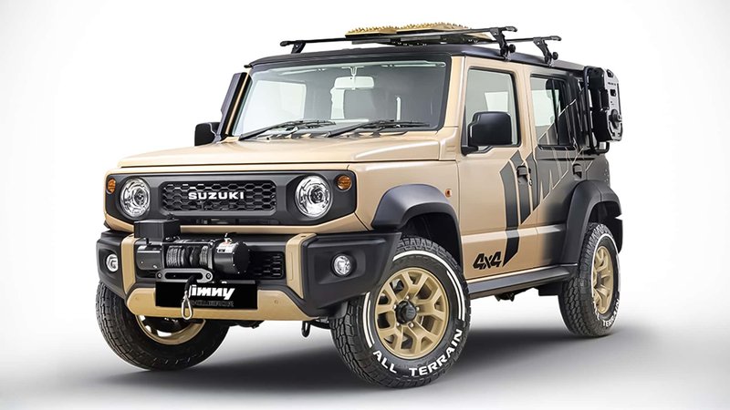 ▲Jimny Conqueror同场现身,粗犷越野风格相当引人注意。