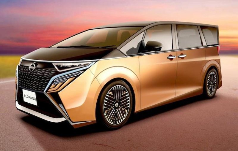 ▲日媒报导，Nissan 全新 Elgrand 预计明年 10 月发表，并曝光新车预想图。（ 图：最新自动车情报）