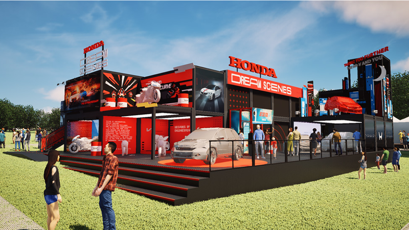 ▲Honda 今年于 Goodwood Festival of Speed 速度节的展区设计图。