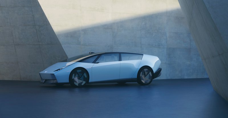 ▲Honda 全新电动轿车 0 Saloon 造型预览。