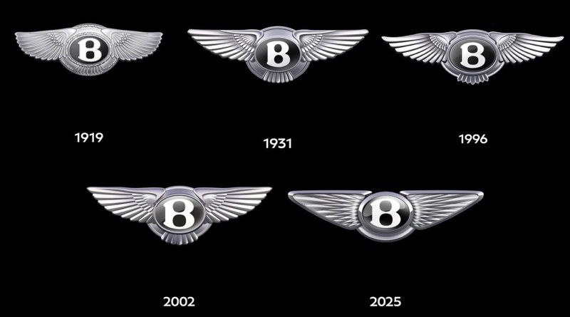 ▲Bentley百年来第5度更新经典飞翼厂徽,迈向新时代。