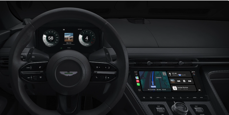 ▲Apple 于五月推出 CarPlay Ultra，进一步强化车内介面，Aston Martin 首度采用，随后 Porsche、Hyundai 等品牌也陆续加入。