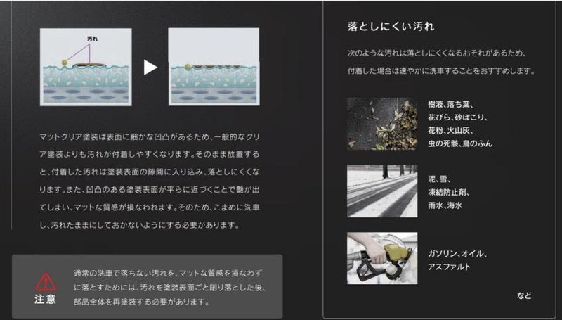 ▲Lexus 为 Oborogin 银灰色雾面车漆推出专属保养指南。