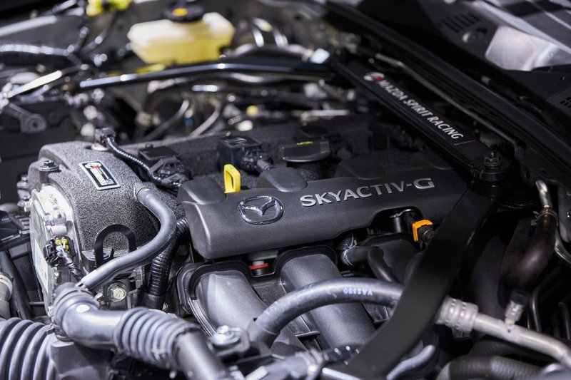 ▲Mazda Spirit Racing Roadster采用北美规2.0升Skyactiv-G引擎,调校后输出提升至200匹。