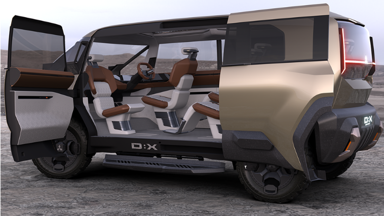 ▲ D:X Concept 概念车全新的设计语汇以及充满地形征服感受的轮拱与护板,值得作为 Pajero 的参考。