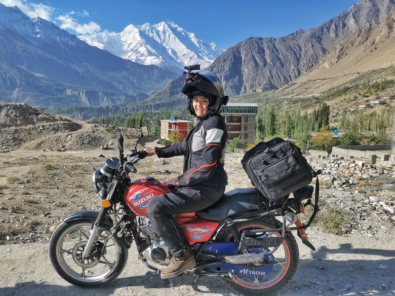 ▲巴基斯坦北部罕萨（Hunza）地区最高的村庄的民宿前，就可以看到雪山。