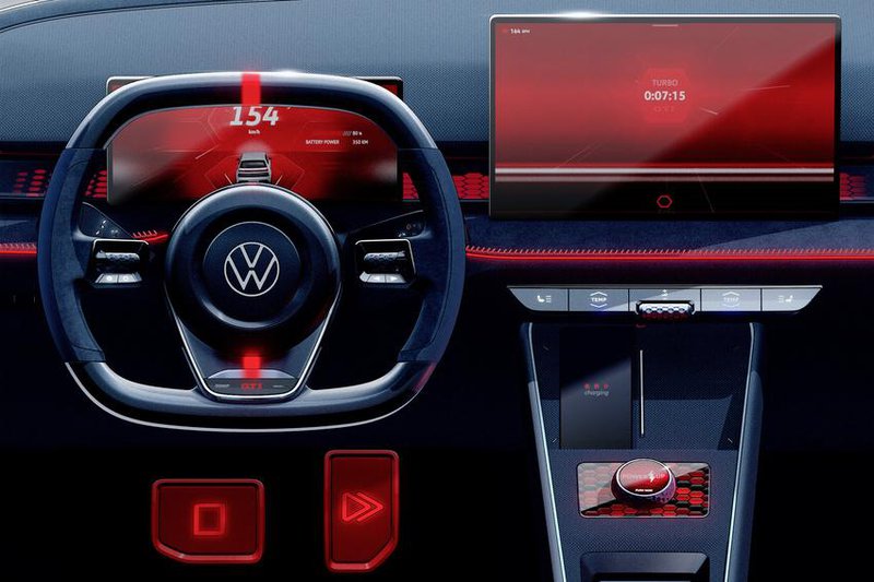 ▲鞍座中央设有GTI Experience Control控制旋钮,可操作各项GTI专属功能。