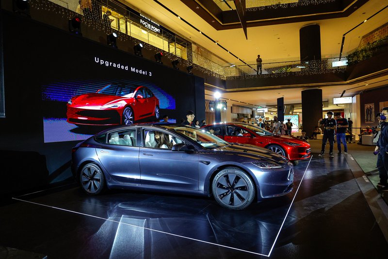 ▲特斯拉Model 3 周四正式在大马亮相。(图:马新社)