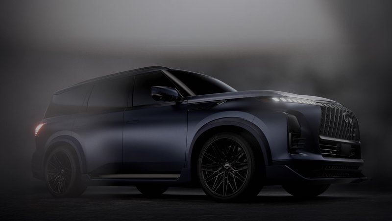 ▲Infiniti 于今年 Monterey Car Week 发表 QX80 Track Spec 概念车，预告Infiniti 旗舰休旅即将跨入高性能领域。